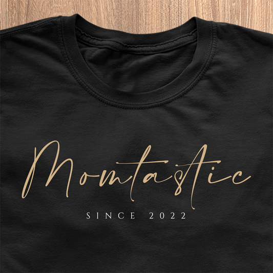 Momtastic SINCE T-Shirt schwarz - Datum personalisierbar